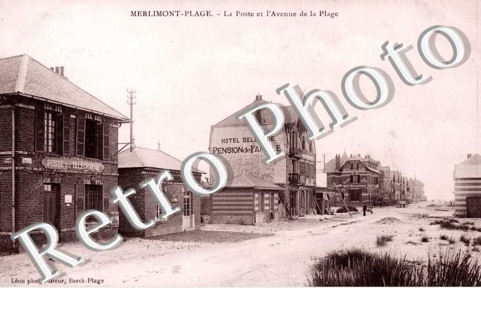 Plage - La poste et l'avenue de la plage
