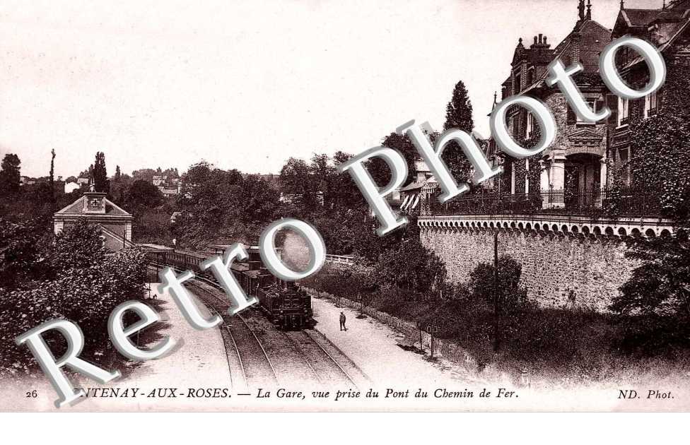 la gare, vue prise du Pont du Chemin de Fer
