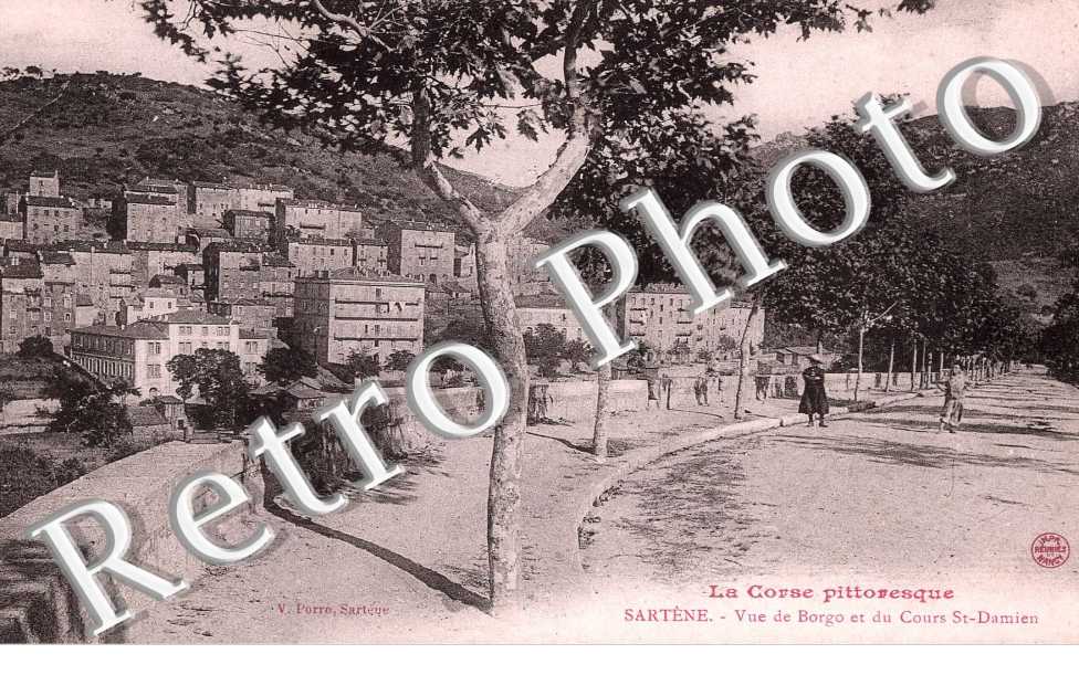 vue de borgo et du cours saint damien