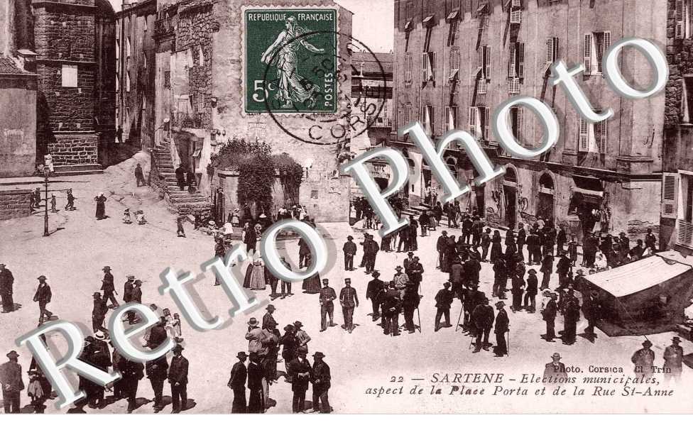 Elections municipales, aspect de la Place Porta et de la Rue St-Anne