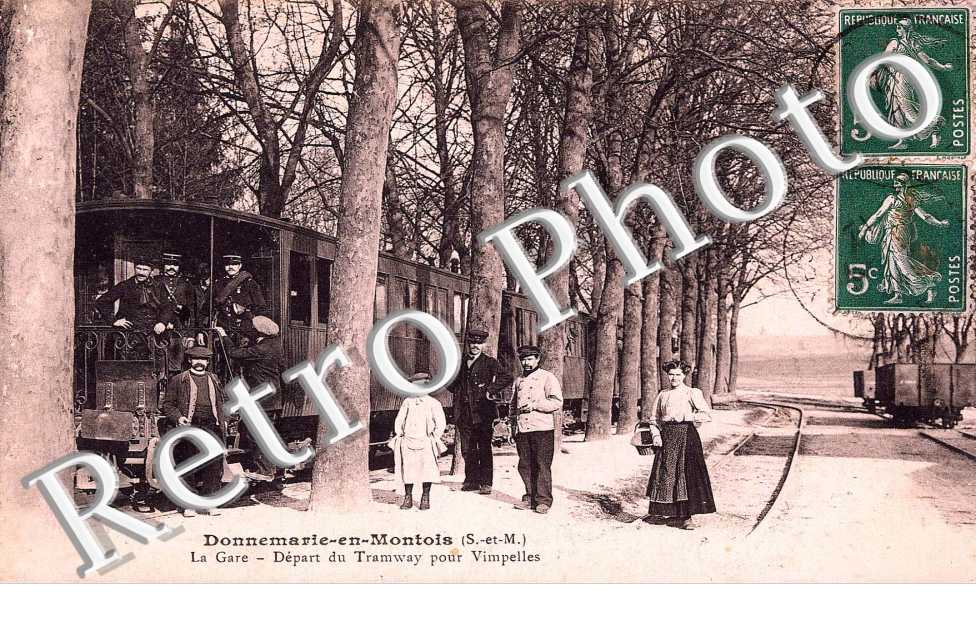 en Montois - La gare - Depart du Tramway pour Vimpelles