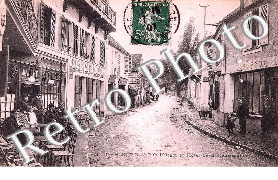 Rue Murger et hotel de la renaissance