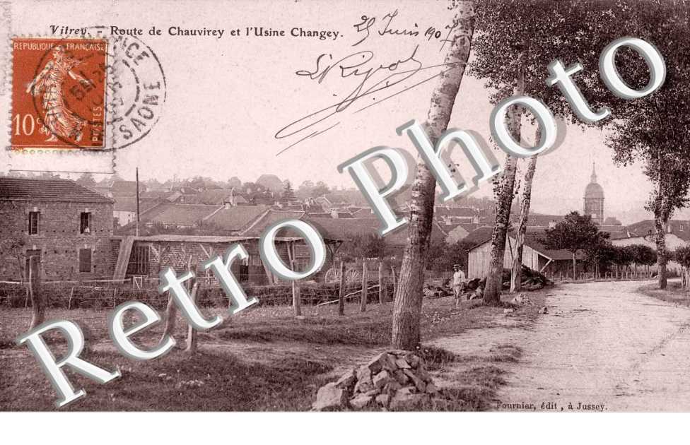 route de chauvirey et l'usine changey