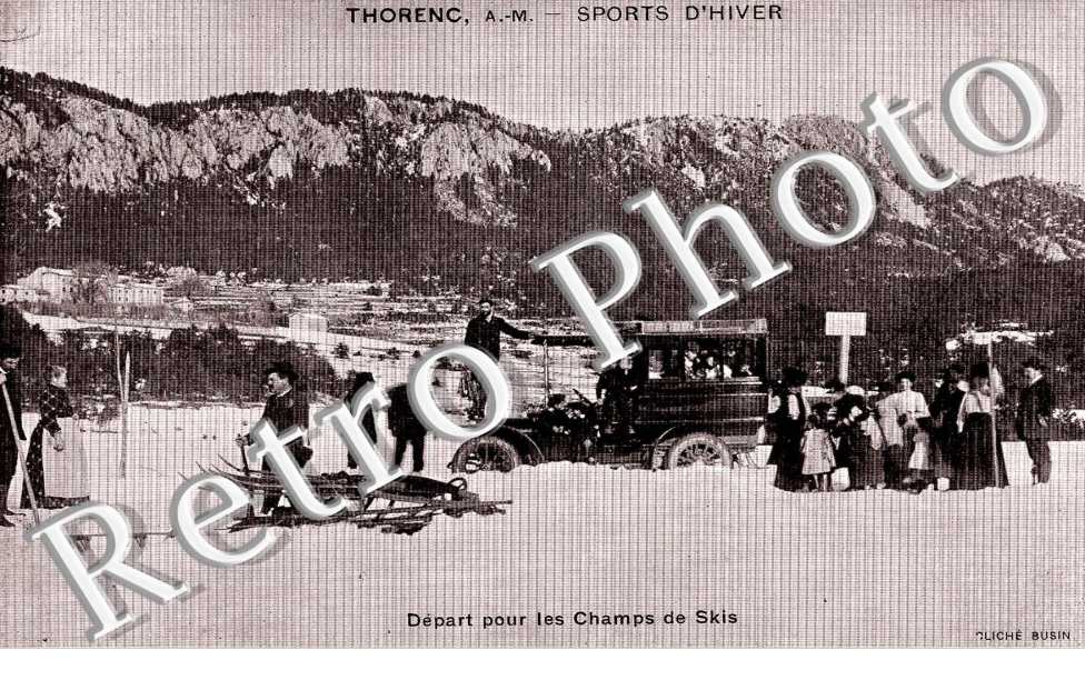 Thorenc - sports d'hiver - depart pour les champs de skis