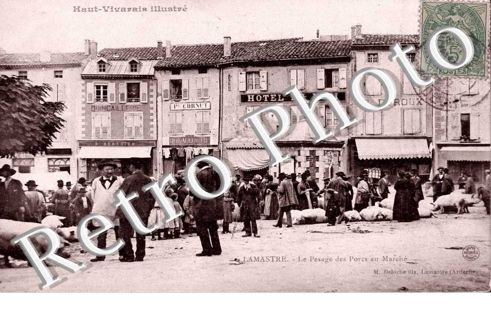 le pesage des porcs au mache