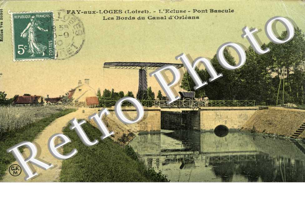 l'ecluse, pont bascule, les bords du canal d'orleans  