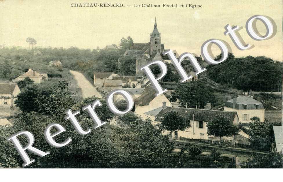 le chateau feodal et l'eglise( toilee couleur)