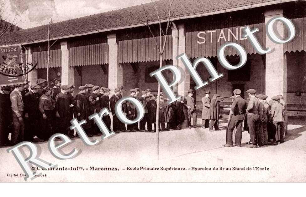 Ecole primaire superieure - exercice de tir au stand de l'ecole