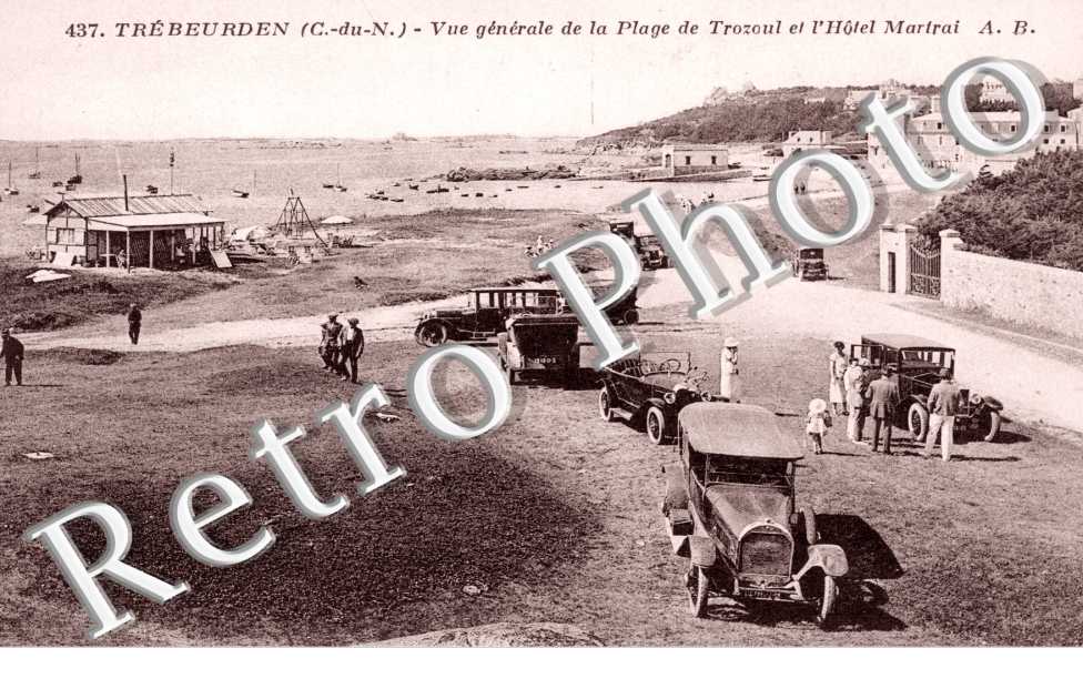 vue generale de la plage de Trozoul et l'hotel Martrai