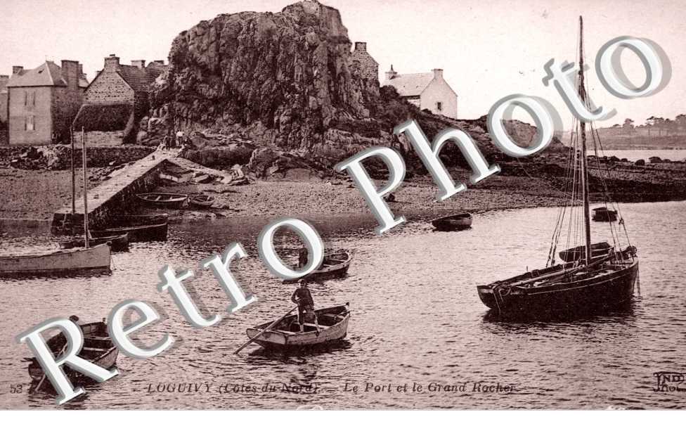 Loguivy. Le Port et le Grand Rocher