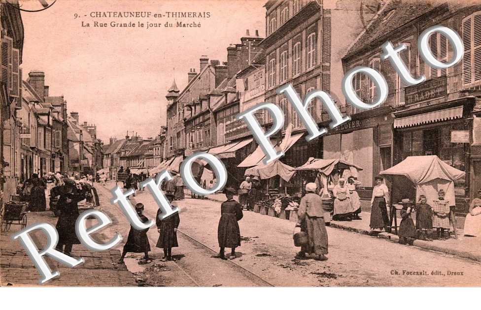 la rue grande le jour du marche