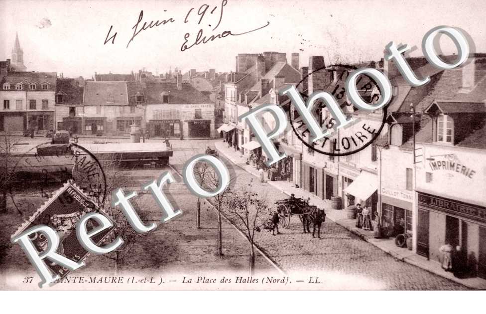 La Place des Halles. Imprimerie Librairie