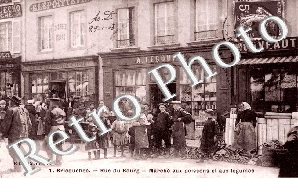 rue du Bourg, marche aux poissons et aux legumes