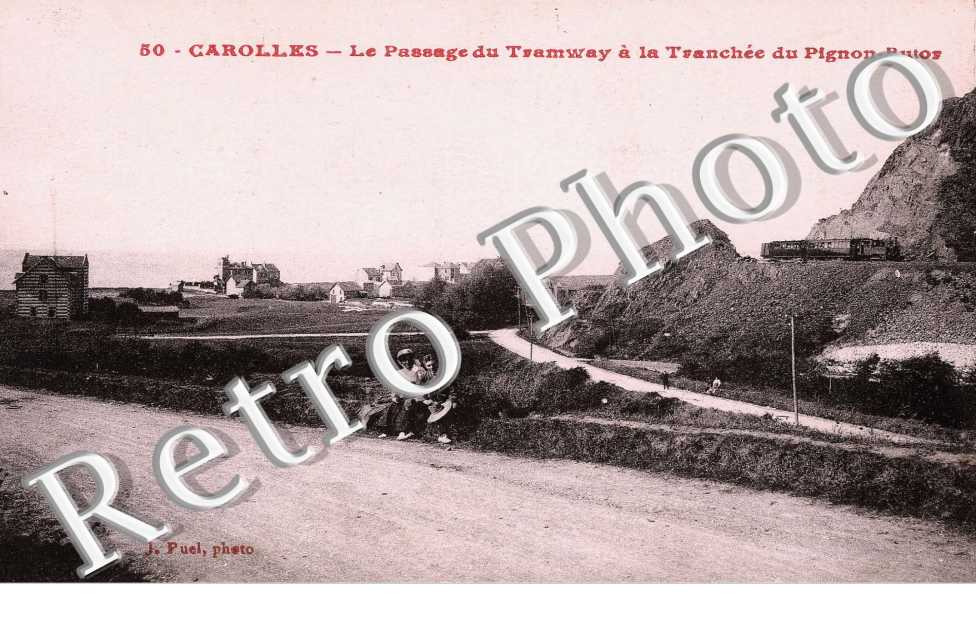 Le passage du tramway a la tranchee du Pignon-Rutos