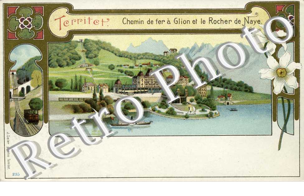 Chemin de fer a Glion et le rocher de Naye