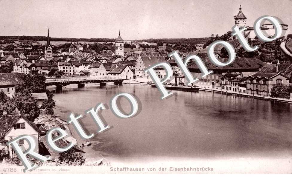 Schaffhausen von der Eisenbahnbrucke