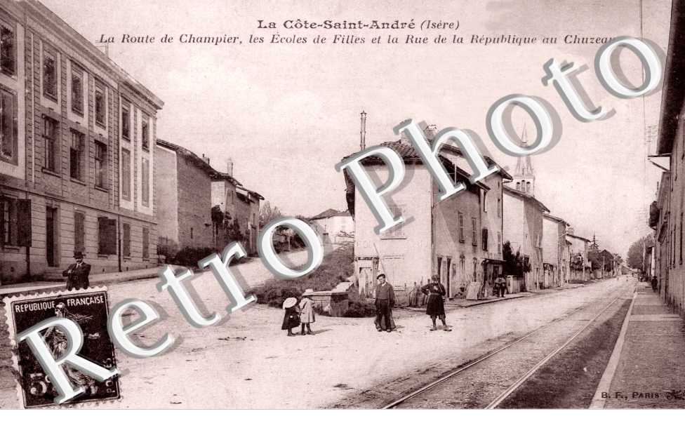 la route de Champier , les ecoles des filles et la rue de la republique