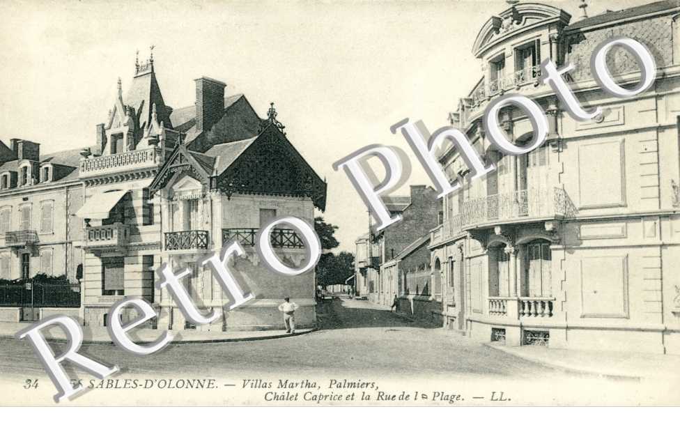 Villas Martha, Palmiers Chalet caprice et la rue de la plage
