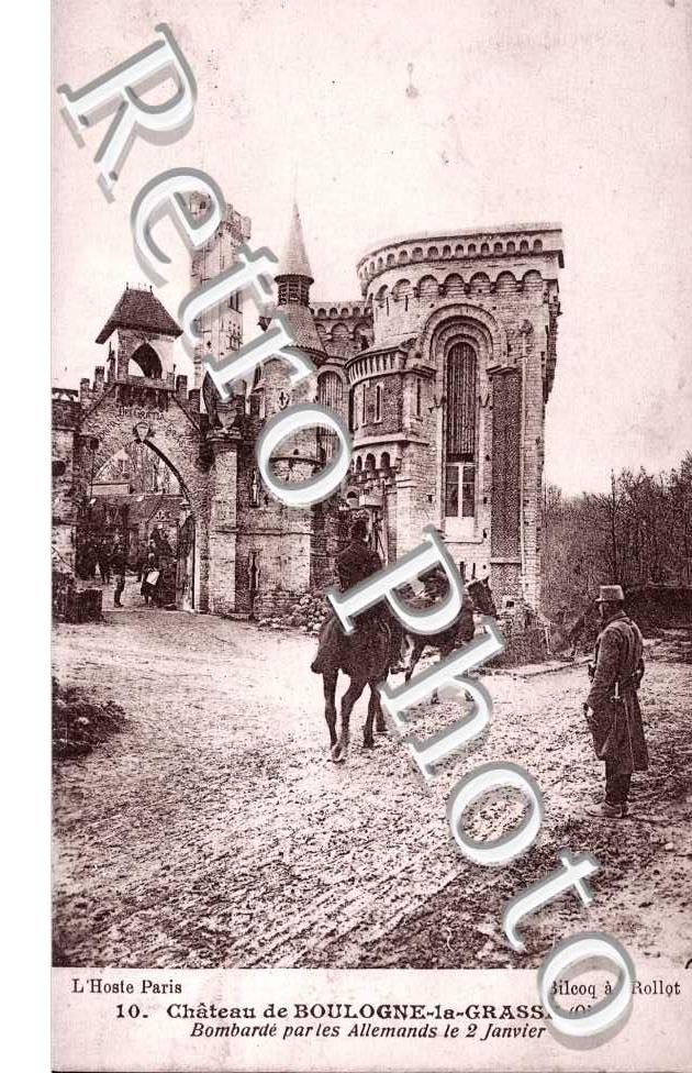Chateau bombarde par les allemands le 2 janvier