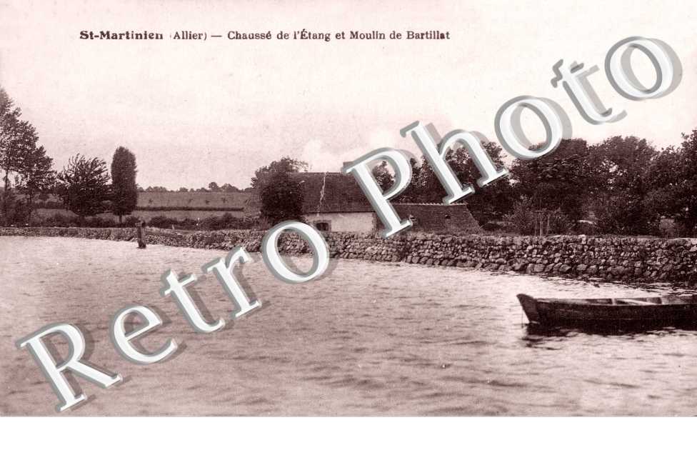 Chaussee de l'etang et moulin de Bartillat