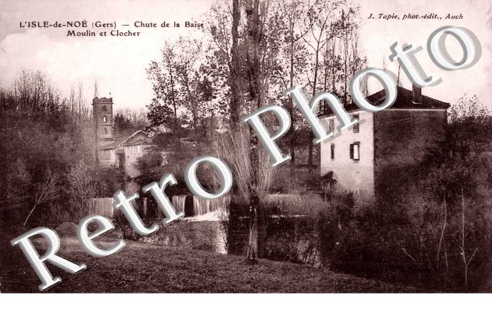 Chute de la Baise Moulin et clocher