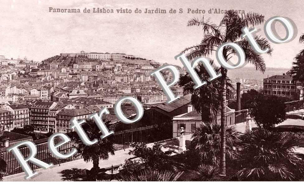 Panorama de Lisboa visto do jardim de S Pedro d'Alcantara