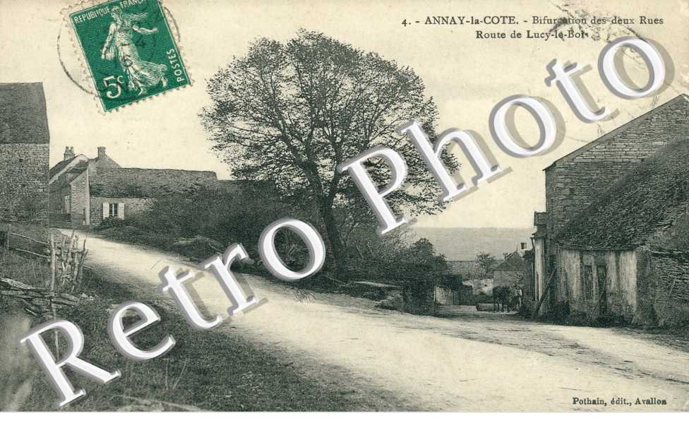 Bifurcation des deux rues - Route de Lucy le Bois