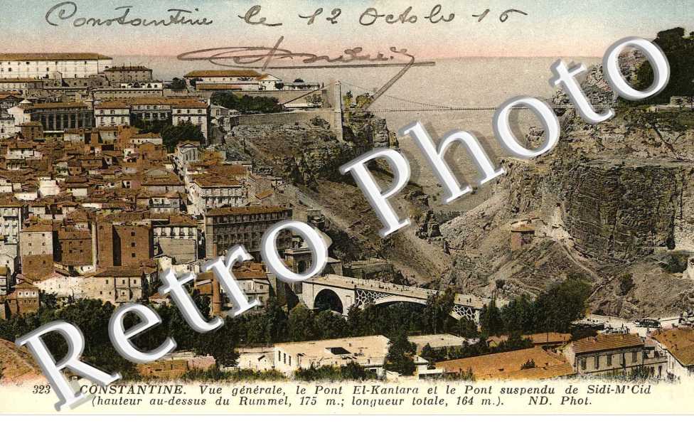le pont El Kantara et le pont suspendu de sidi M'Cid