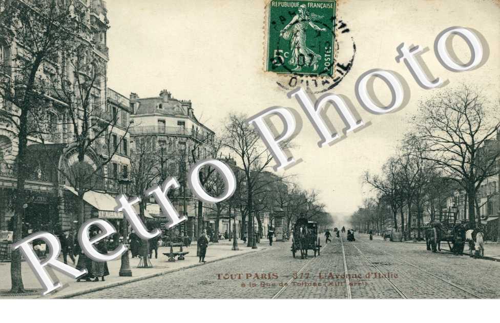 l'avenue D'ITALIE A LA RUE TOLBIAC