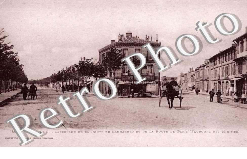 Carrefour de la route de Launaguet et de la route de Paris (Faubourg des Minimes)