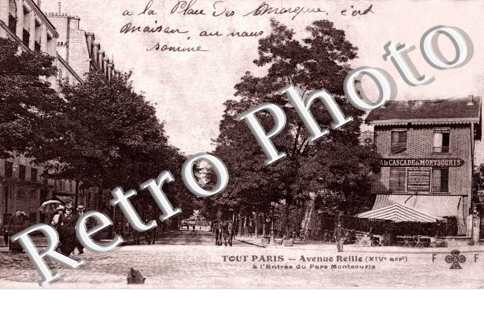 Avenue Reille à l'entrée du Parc Montsouris