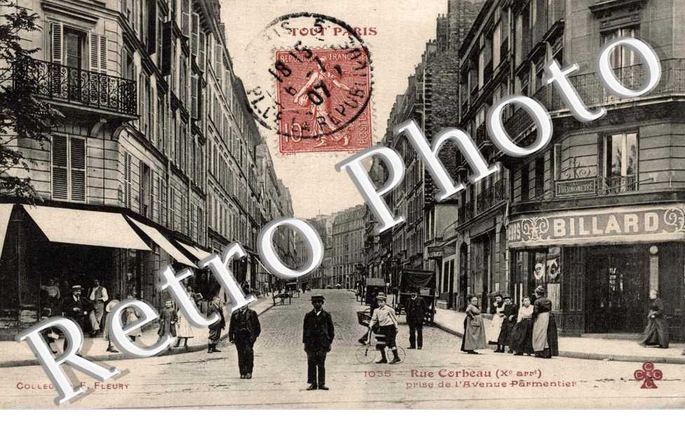 rue Corbeau prise de la rue Parmentier