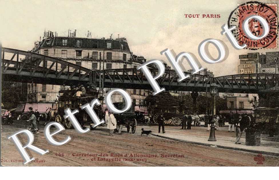 Carrefour des rues d'Allemagne, Secretan et Lafayette