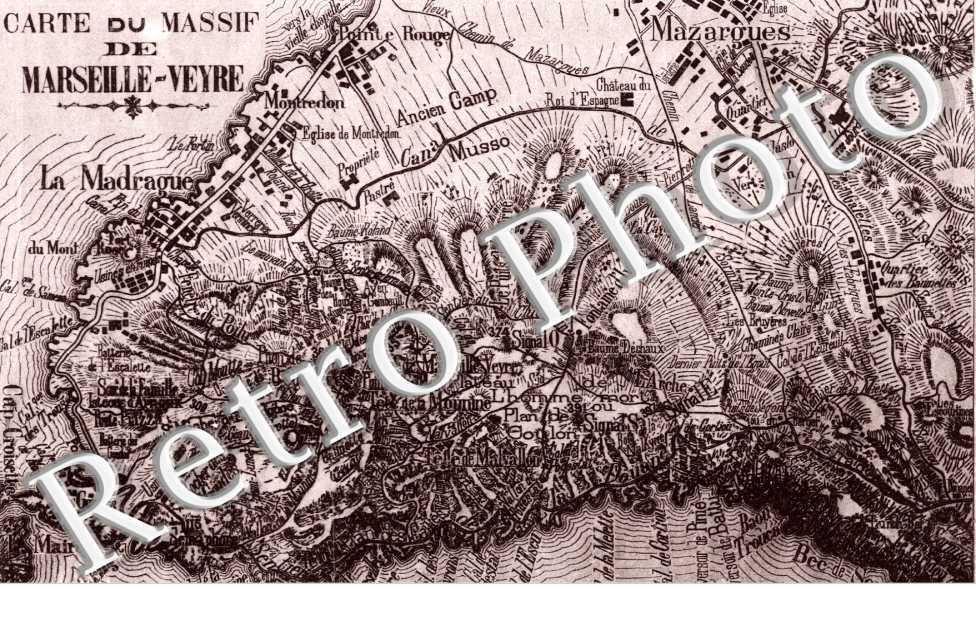 Carte du massif de Marseille-Veyre