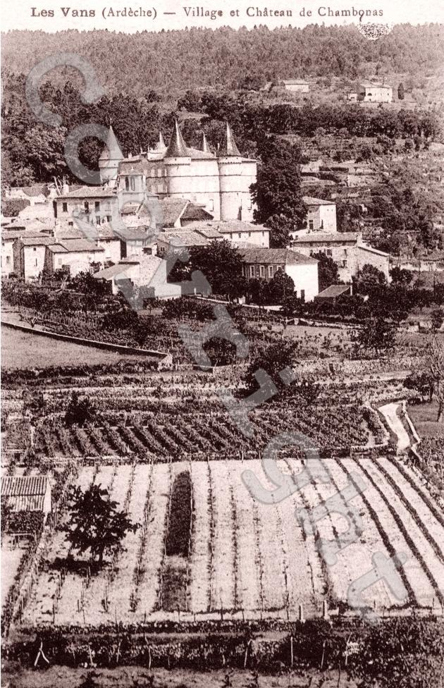 Village et chateau de Chambonas.