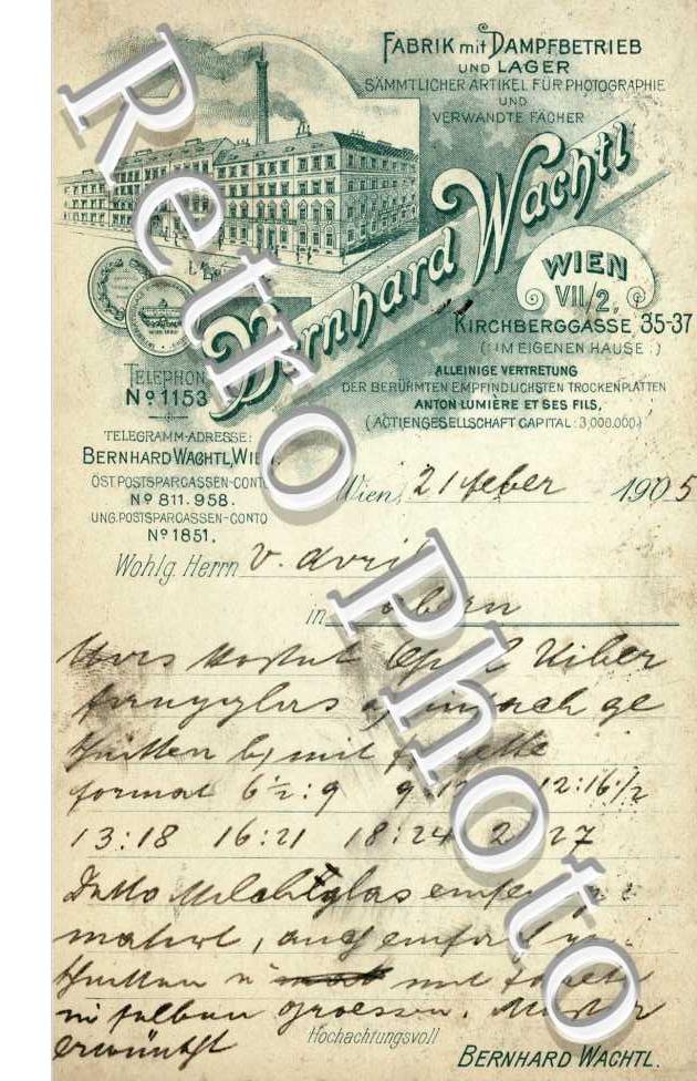 Fabrik mit Dampfbetrieb un Lager - Bernhard Wachtl - Kirchberggasse 35-37