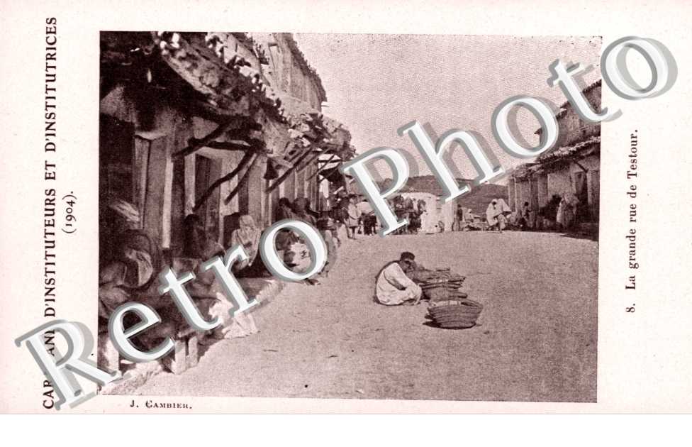 la grande rue de Testour -  Caravane d'instituteurs et d'institutrices - 1904