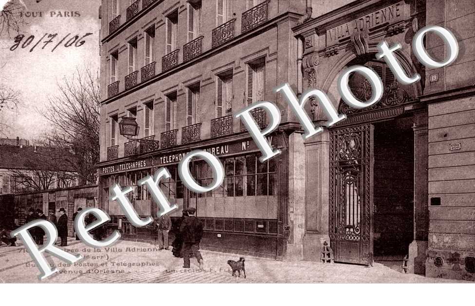 l'entree de la villa Adrienne - Bureau des Postes et Telegraphes - Avenue d'Orleans