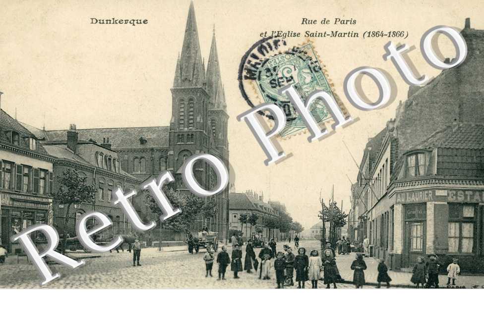 rue de Paris et l'eglise Saint-Martin
