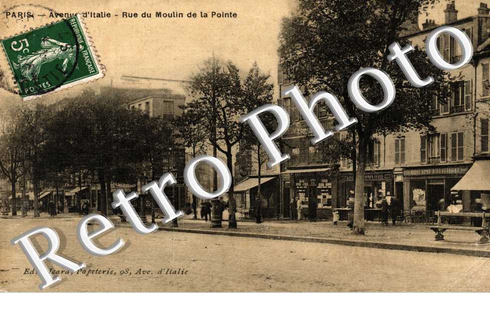 AVENUE D'ITALIE, RUE DU MOULIN DE LA POINTE