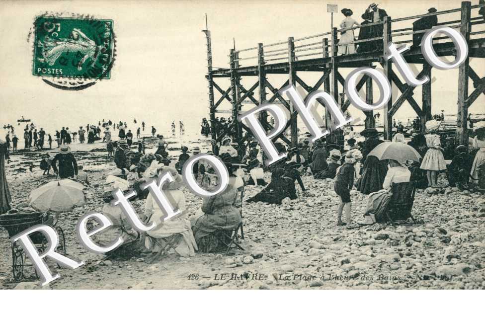 la plage a l'heure des bains
