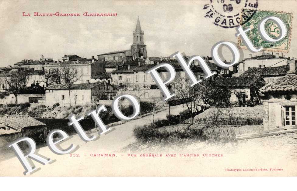 Vue générale avec l'ancien clocher