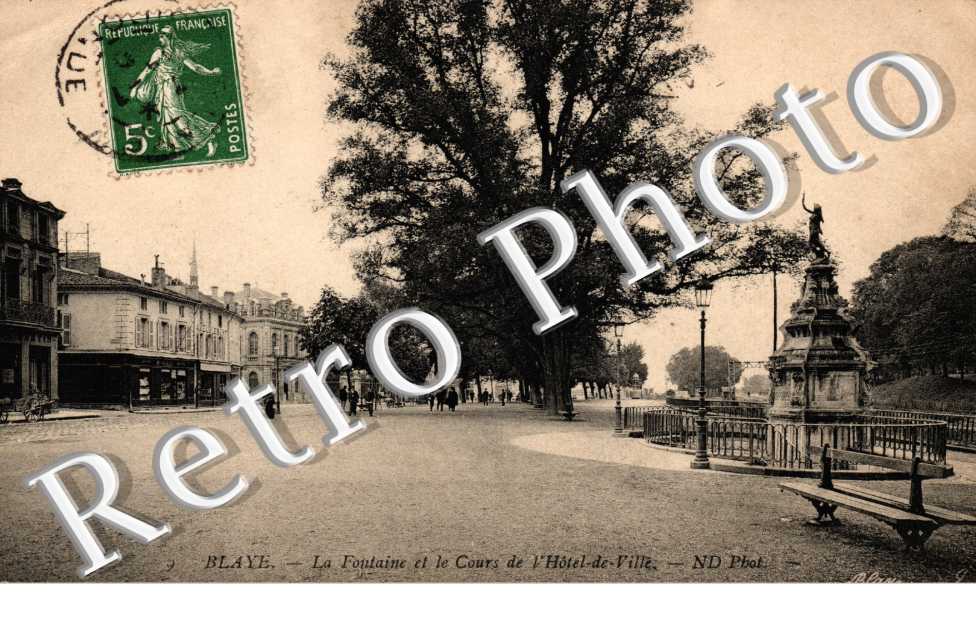 la fontaine et le cours de l'Hotel de Ville