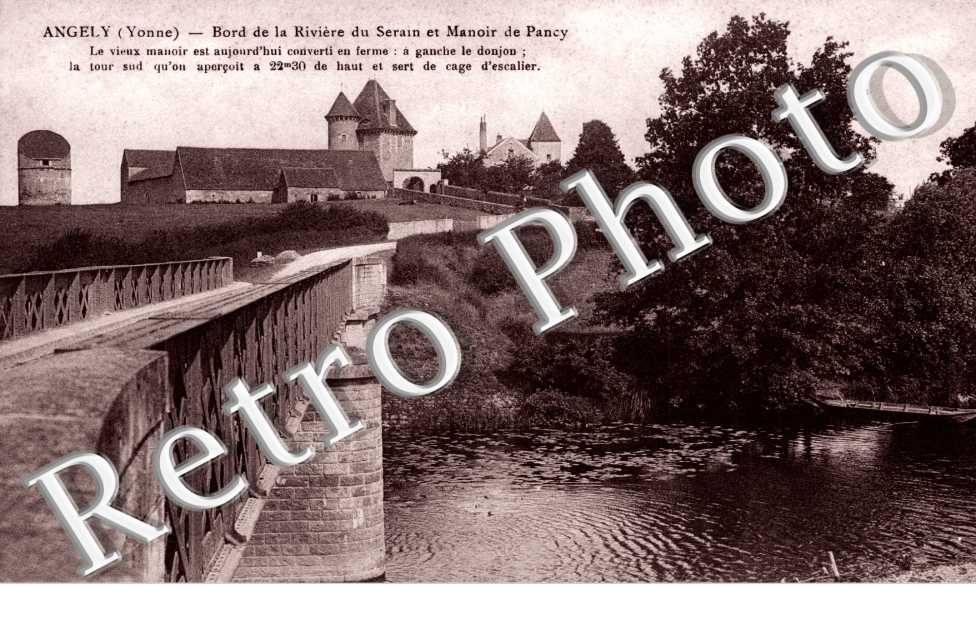 Bord de la riviere du Serain et manoir de Pancy