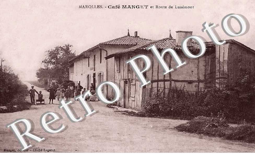 café Manget et route de Luxémont