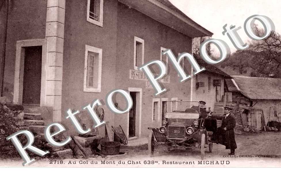 au col du Mont Chat. Restaurant Michaud.