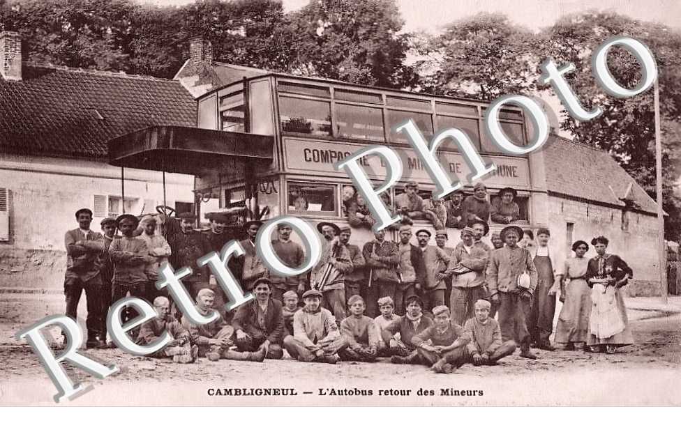 l'autobus retour des mineurs (Compagnie des mines de Béthune)