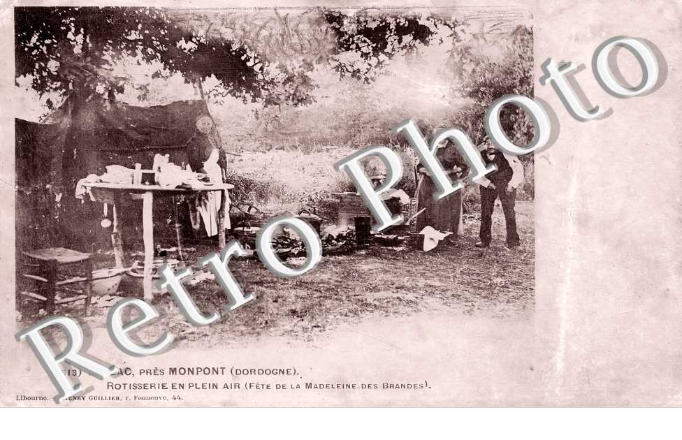 Rotisserie en plein air (fête de la Madeleine des Brandes)