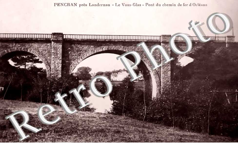 Le Voas-Glas . Pont du chemin de fer d'Orléans
