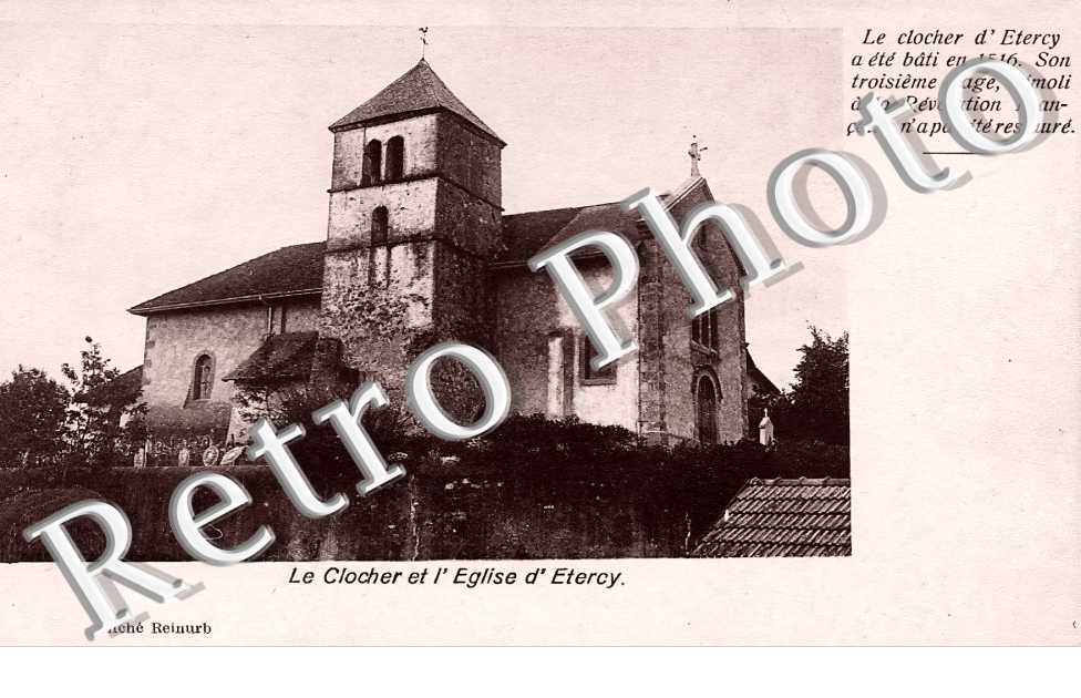 le clocher et l'église d'Etercy